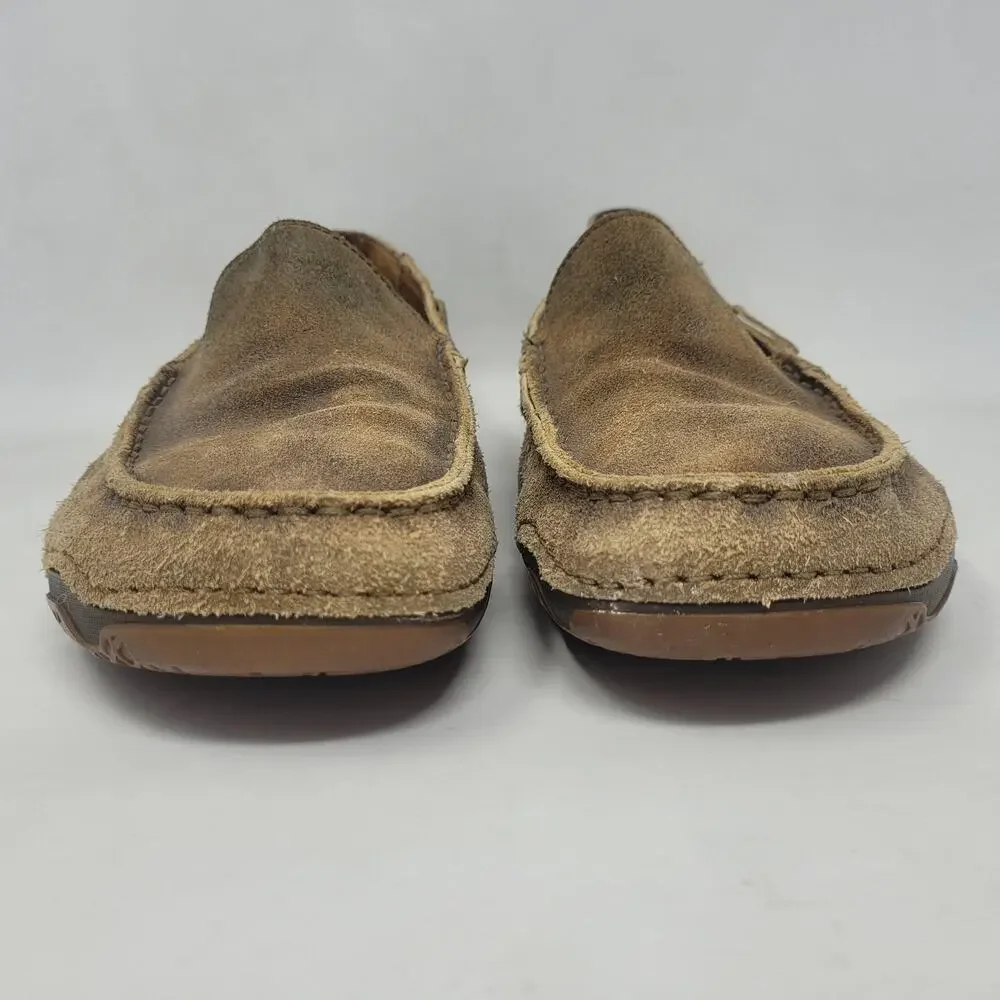 Ariat Shoes Men 10.5 Brown Slip On Loafers Distressed Suede Advanced Cushioning - Picture 6 of 12